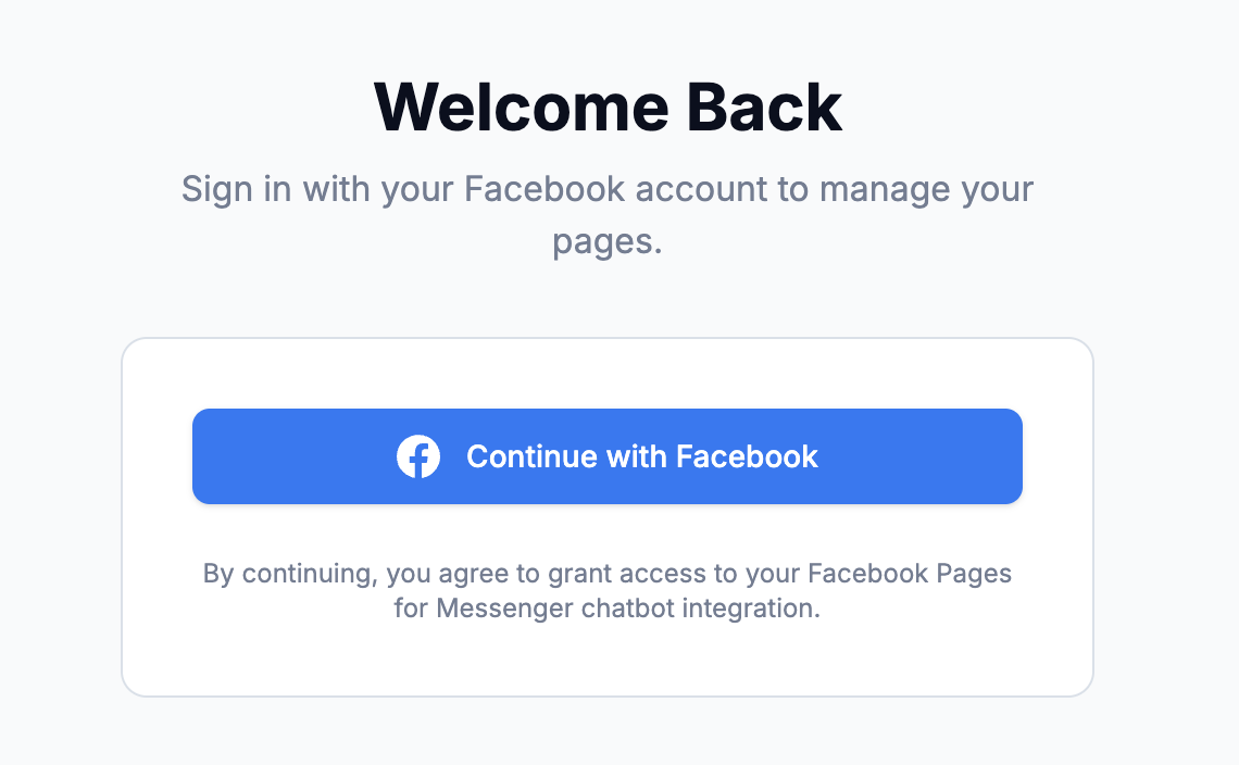 Continue with facebook